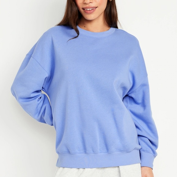 NWT OLD NAVY Oversized Tunic Sweatshirt Color: Blue Overall - Picture 2 of 5